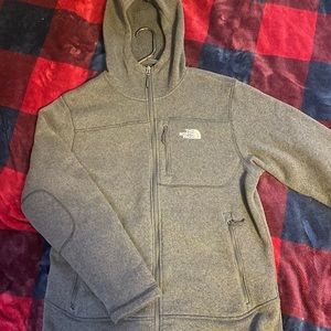 Gray North Face Fullzip Sweatshirt